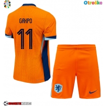 Otroške Nogometnih dresov Nizozemska Cody Gakpo #11 Domači EP 2024 Kratki rokavi (+ hlače)